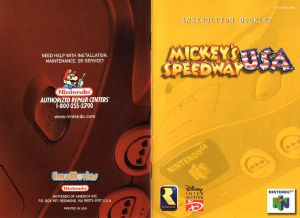 Handleiding Nintendo N64 Mickeys Speedway USA