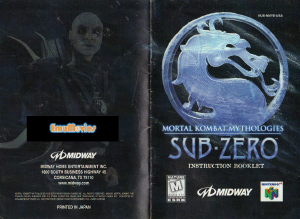 Manual Nintendo N64 Mortal Kombat Mythologies - Sub-Zero