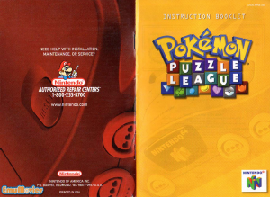 Handleiding Nintendo N64 Pokemon Puzzle League