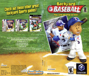 Manual Nintendo GameCube Backyard Baseball