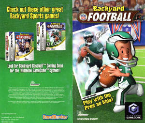 Manual Nintendo GameCube Backyard Football