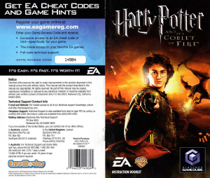 Manual Nintendo GameCube Harry Potter and the Goblet of Fire