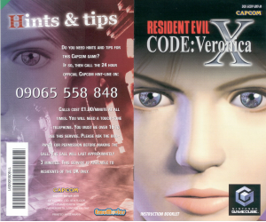 Manual Nintendo GameCube Resident Evil - Code Veronica X
