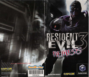 Manual Nintendo GameCube Resident Evil 3 - Nemesis