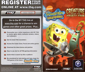 Handleiding Nintendo GameCube SpongeBob SquarePants - Creature from the Krusty Krab