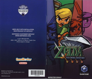 Manual Nintendo GameCube The Legend of Zelda - Four Swords Adventures