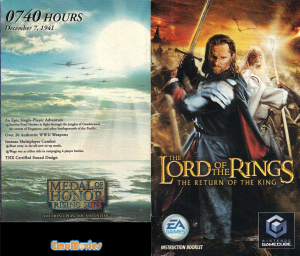 Manual Nintendo GameCube The Lord of the Rings - The Return of the King