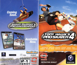 Manual Nintendo GameCube Tony Hawks Pro Skater 4