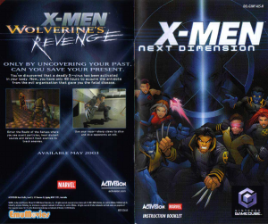 Manual Nintendo GameCube X-Men - Next Dimension