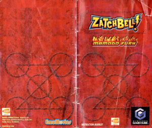 Manual Nintendo GameCube Zatch Bell! - Mamodo Fury
