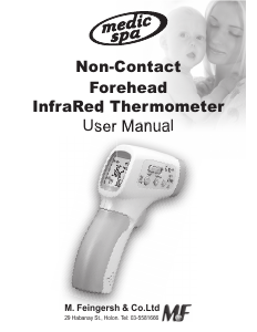 Handleiding Medic Spa Non-Contact Thermometer