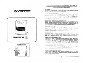 Mode d’emploi Inverter 3017 Chauffage