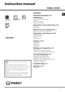 كتيب إندست IDCA G35 B (EU) مُجفف