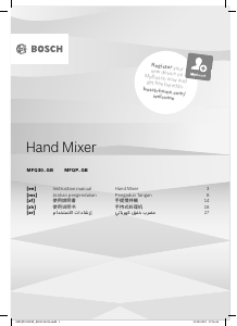 Manual Bosch MFQP1000GB Hand Mixer