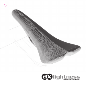 Manual Ax-Lightness Leaf 3K Bicycle Saddle