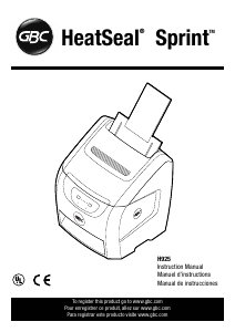 Manual de uso GBC HeatSeal Sprint H925 Plastificadora