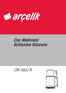 Kullanım kılavuzu Arçelik CM 9922 R Çay makinesi