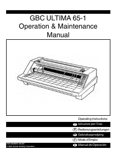 Manuale GBC HeatSeal Ultima 65 Plastificatrice