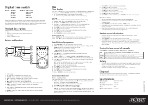 Bruksanvisning Cotech EMT757 Kopplingsur