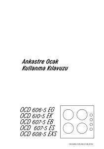 Kullanım kılavuzu Arçelik OCD 606-5 EG Ocak