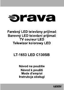 Návod Orava LT-1653 LED C130SB LED televízor