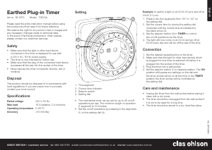 Bruksanvisning Clas Ohlson 7GD Tidsbryter