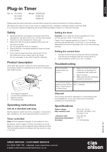 Handleiding Clas Ohlson 15GD Schakelklok