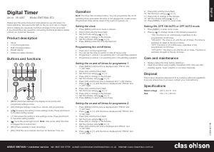 Handleiding Clas Ohlson EMT769A Schakelklok