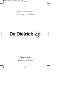Mode d’emploi De Dietrich DCM340WE1 Cuisinière