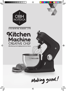 Manual OBH Nordica 6802 Creative Chef Stand Mixer