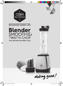 Handleiding OBH Nordica 7762 Smoothie Twist n Chop Blender