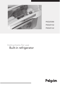 Manual Pelgrim PKD25102 Refrigerator