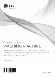 Manual LG F1495KDS Washing Machine