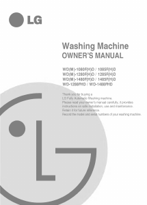 Manual LG WD-1485FHD Washing Machine