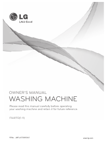 Manual LG F1681TD5 Washing Machine