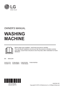 Manual LG F4V910WTS Washing Machine