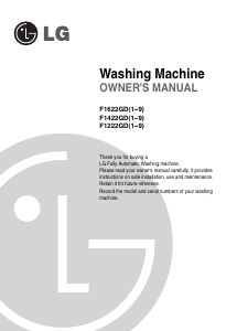 Manual LG F1622GD Washing Machine