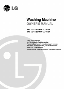 Manual LG WD-12311RD Washing Machine