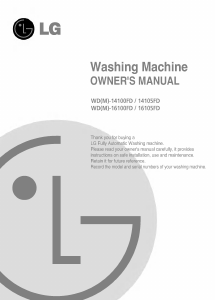 Manual LG WD-16100FD Washing Machine