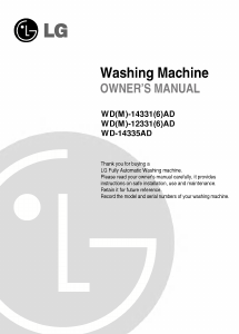 Manual LG WD-14331AD Washing Machine