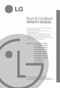 Manual LG LSNH186VDC0 Air Conditioner