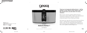 Manual de uso Gear4 AirZone Series 1 Docking station