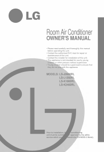 Manual LG LS-K2460RL Air Conditioner