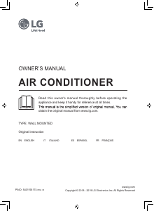 Manual LG S18ET Air Conditioner