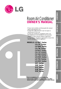 Manual LG LSNK2463PL Air Conditioner