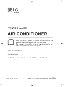 Manual LG S12ET Air Conditioner