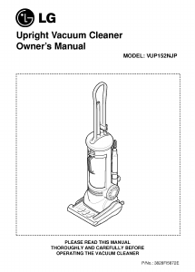 Manual LG VTUP152NJP Vacuum Cleaner