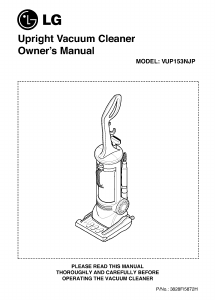 Manual LG VTUP153NJP Vacuum Cleaner
