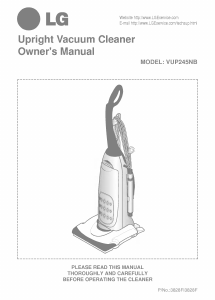 Manual LG VTUP245NB Vacuum Cleaner