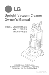 Manual LG VFA262FN Vacuum Cleaner